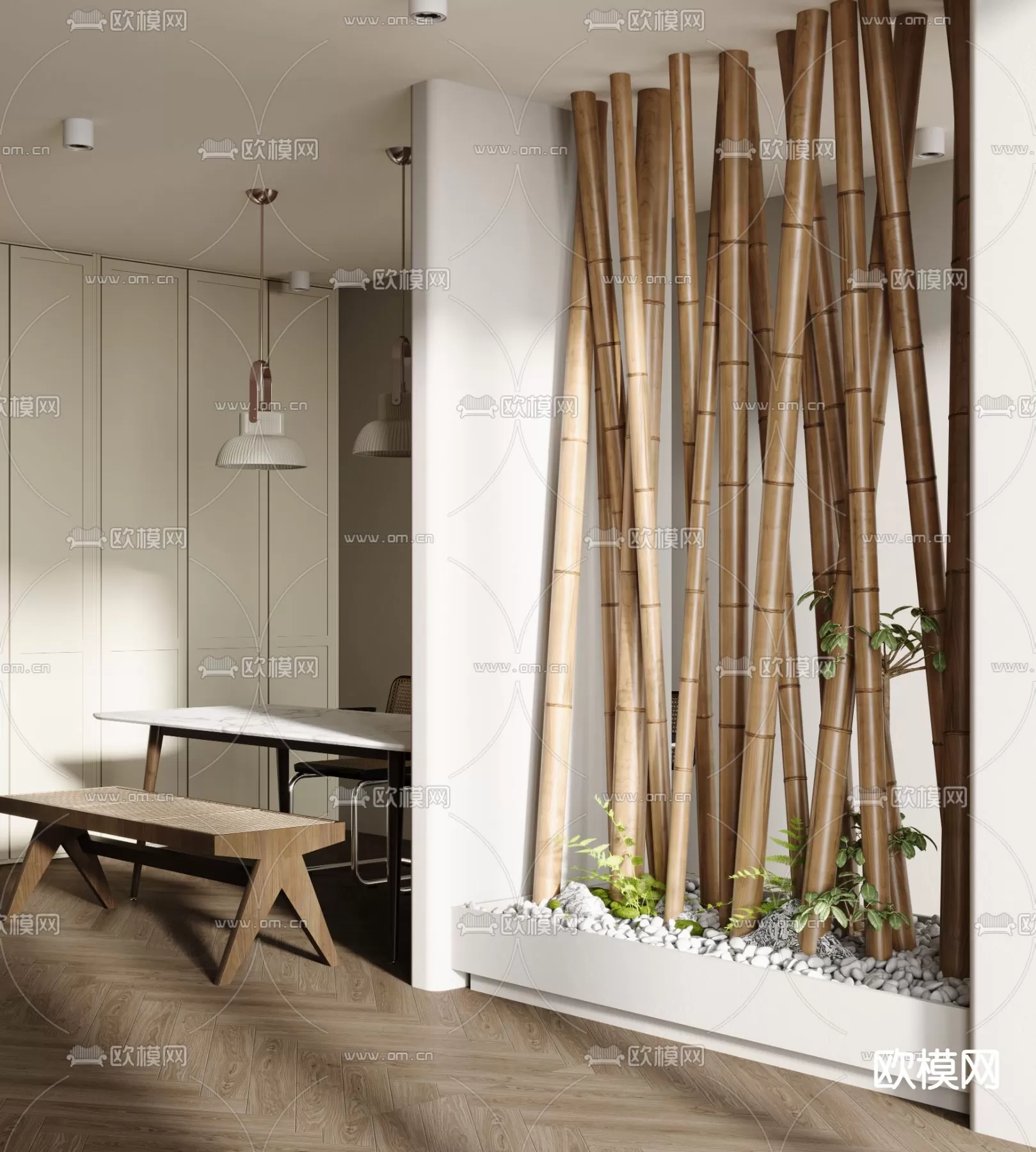 WABI SABI STYLE 3D MODELS – DECOR SETS – 0138