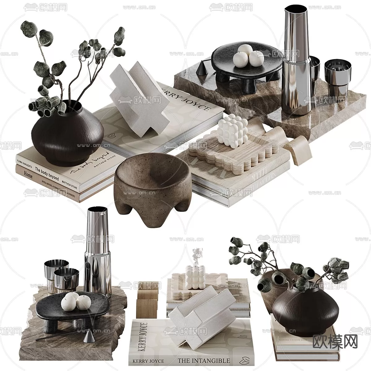 WABI SABI STYLE 3D MODELS – DECOR SETS – 0140