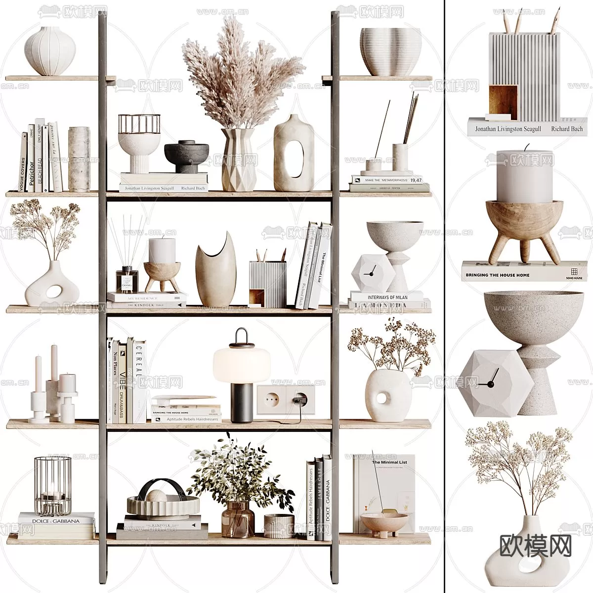 WABI SABI STYLE 3D MODELS – DECOR SETS – 0143