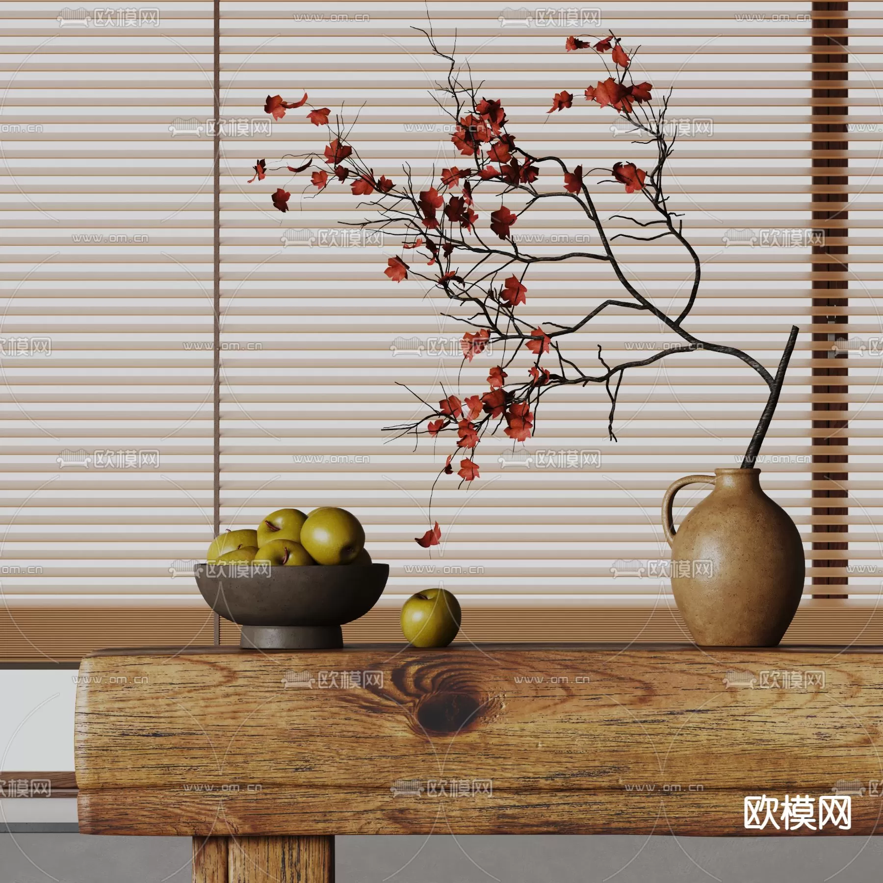 WABI SABI STYLE 3D MODELS – DECOR SETS – 0145