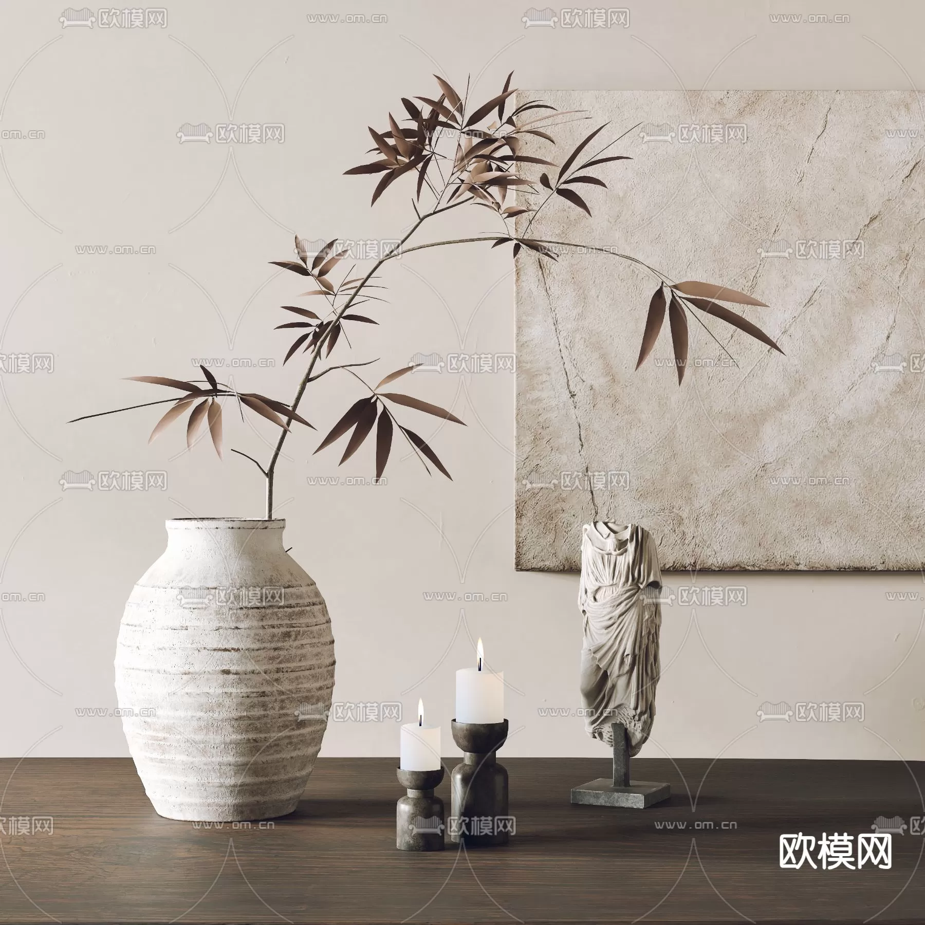 WABI SABI STYLE 3D MODELS – DECOR SETS – 0150