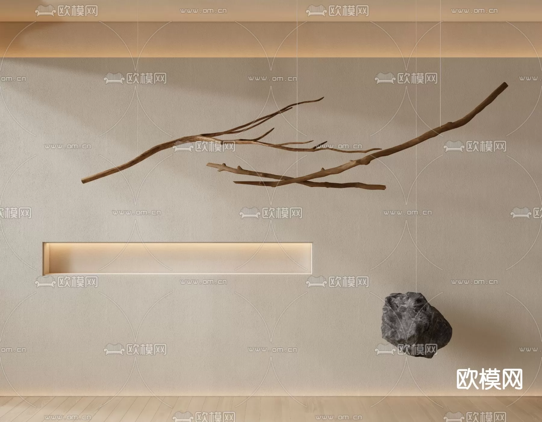 WABI SABI STYLE 3D MODELS – DECOR SETS – 0154