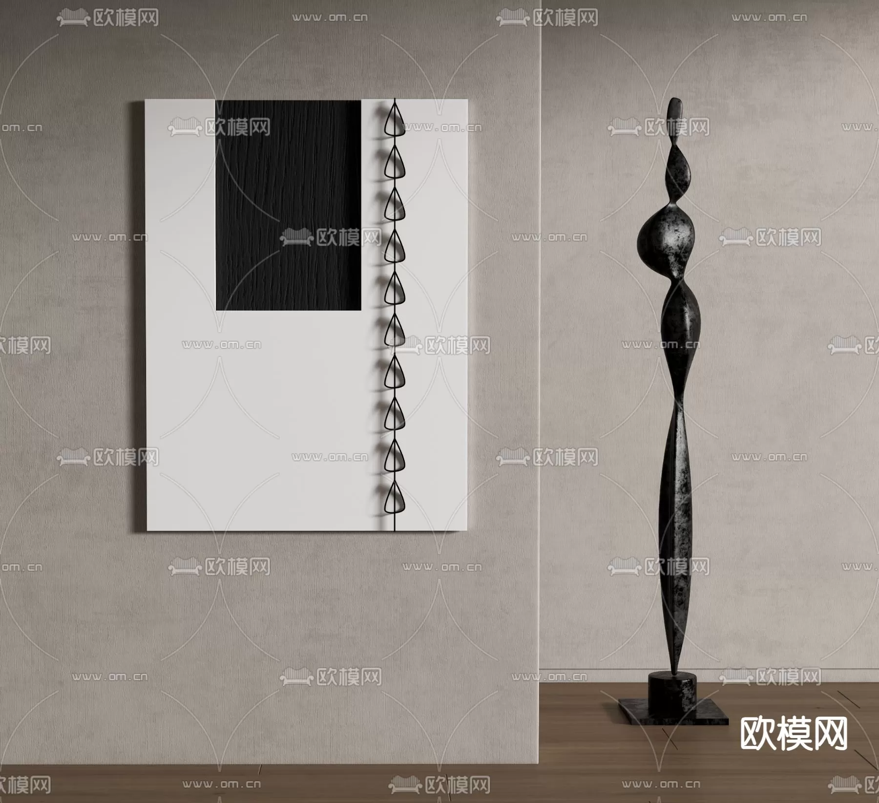 WABI SABI STYLE 3D MODELS – DECOR SETS – 0161