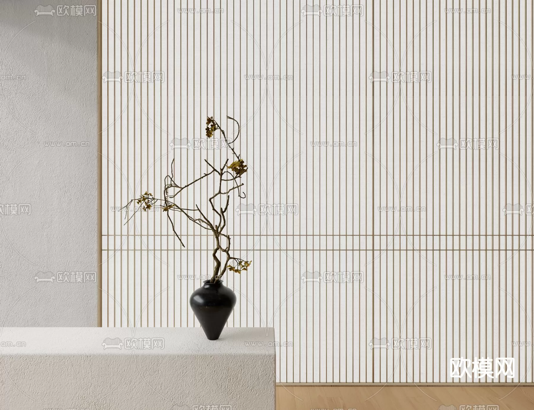 WABI SABI STYLE 3D MODELS – DECOR SETS – 0168