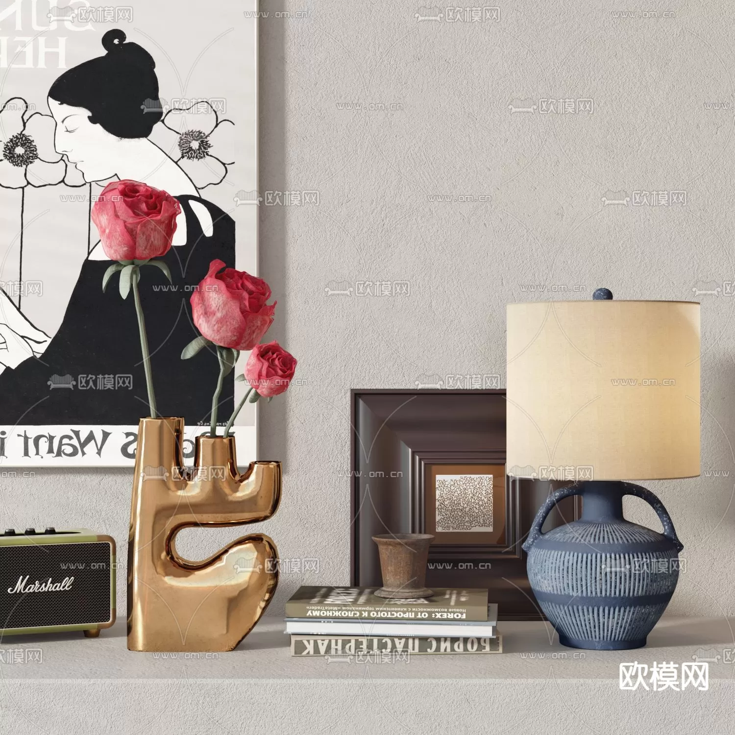 WABI SABI STYLE 3D MODELS – DECOR SETS – 0192