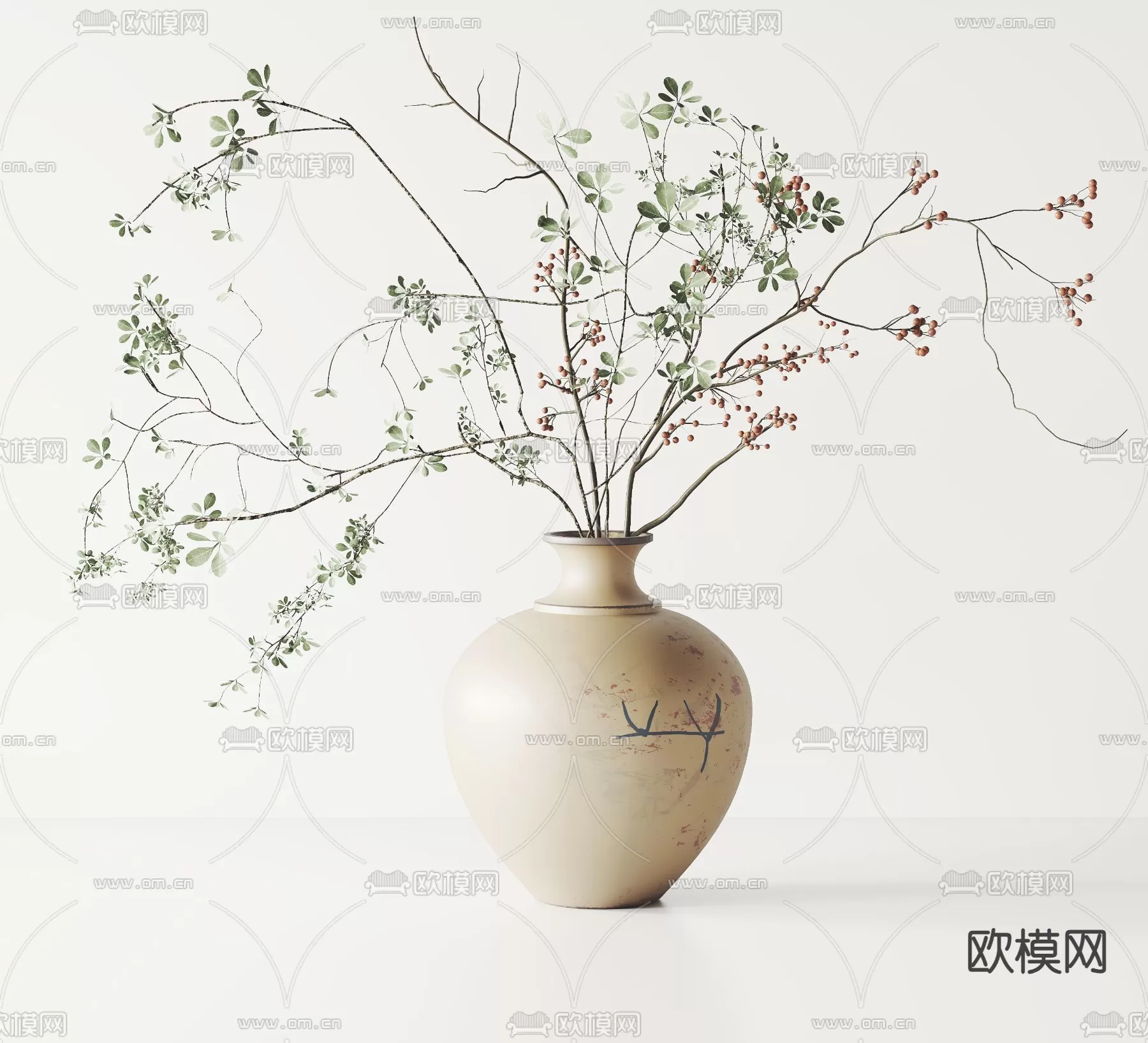 WABI SABI STYLE 3D MODELS – DECOR SETS – 0196