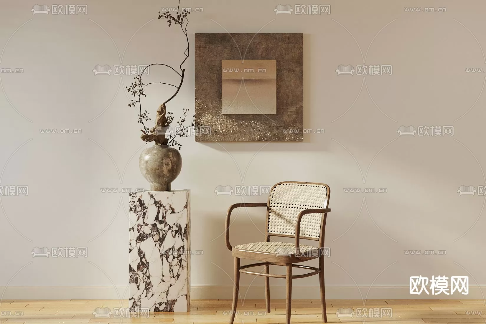 WABI SABI STYLE 3D MODELS – DECOR SETS – 0198