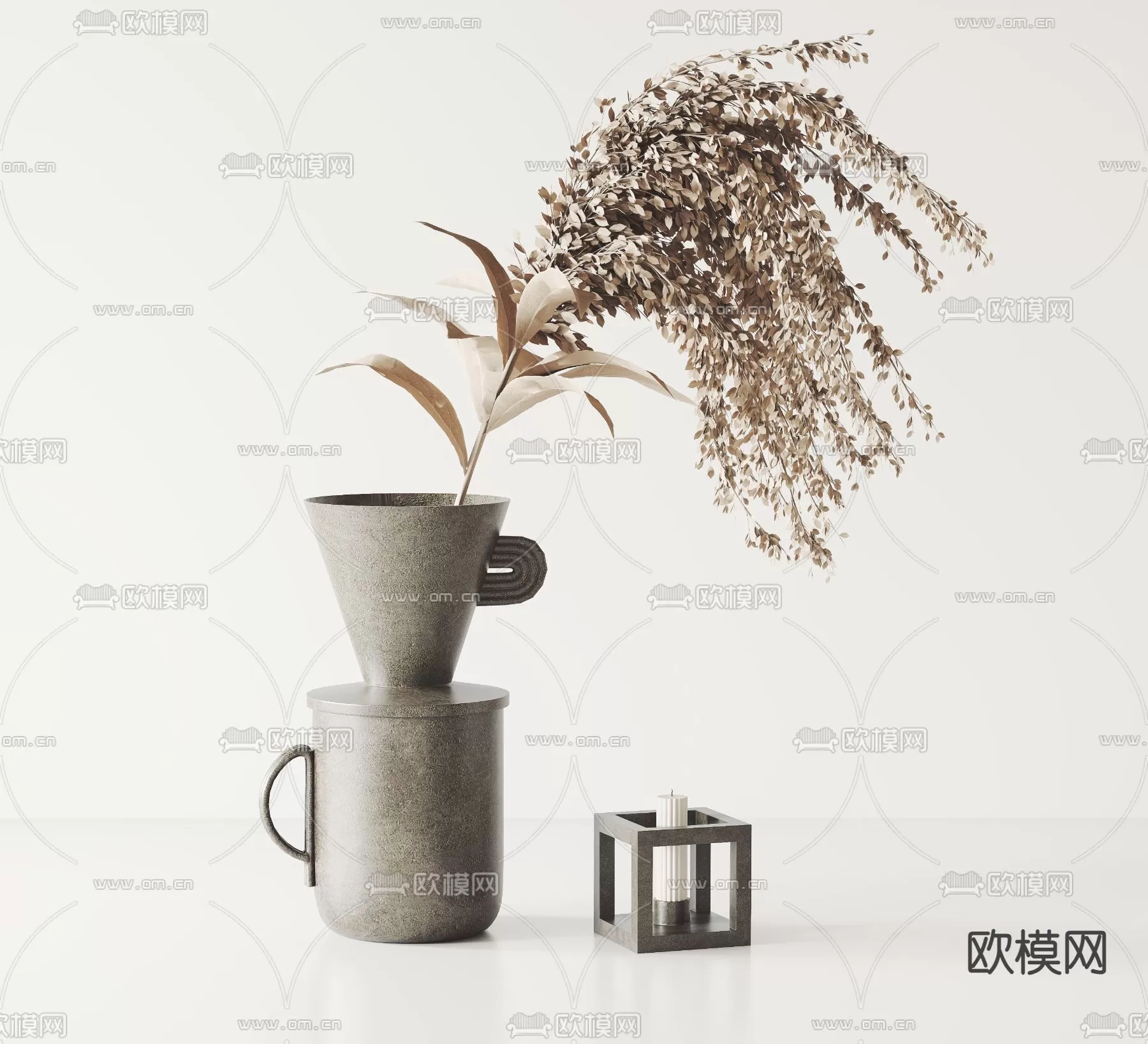 WABI SABI STYLE 3D MODELS – DECOR SETS – 0199