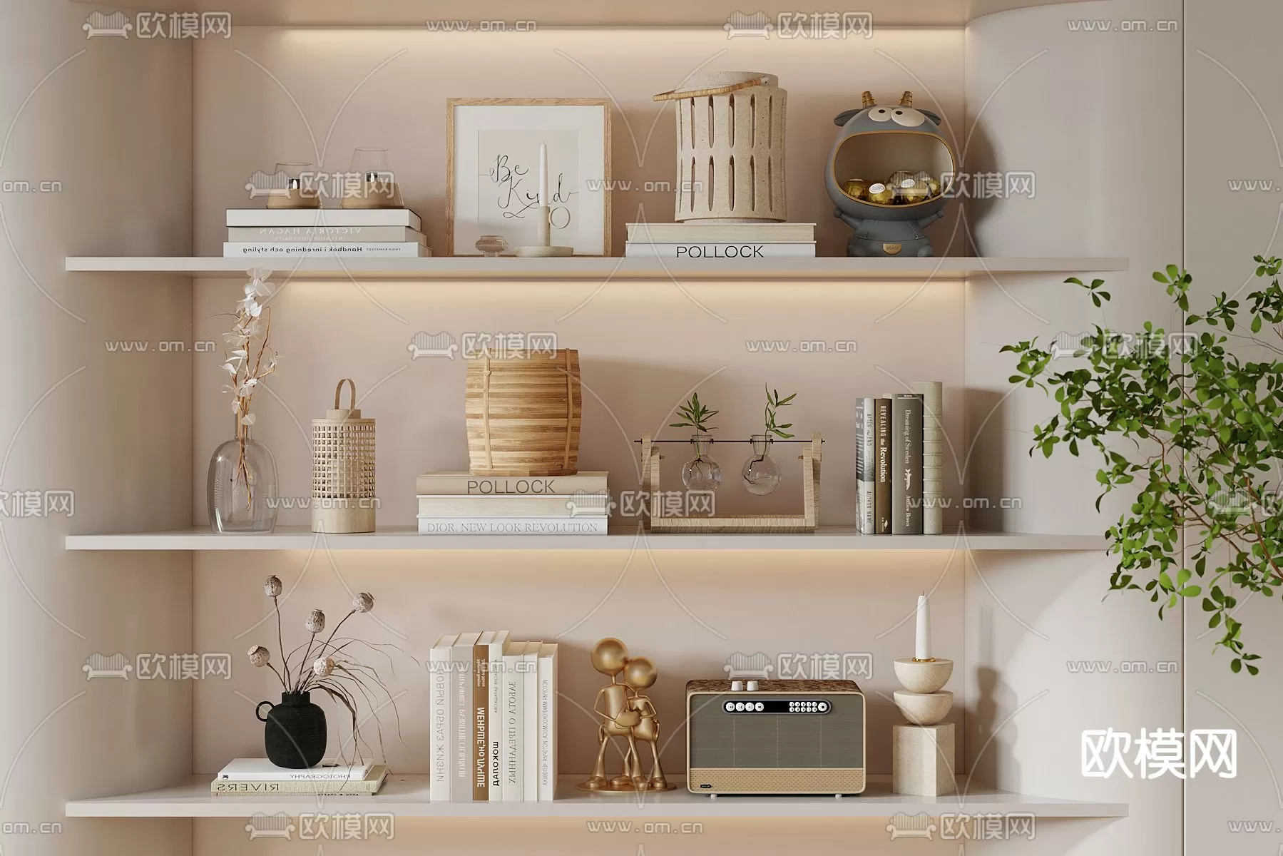 WABI SABI STYLE 3D MODELS – DECOR SETS – 0202