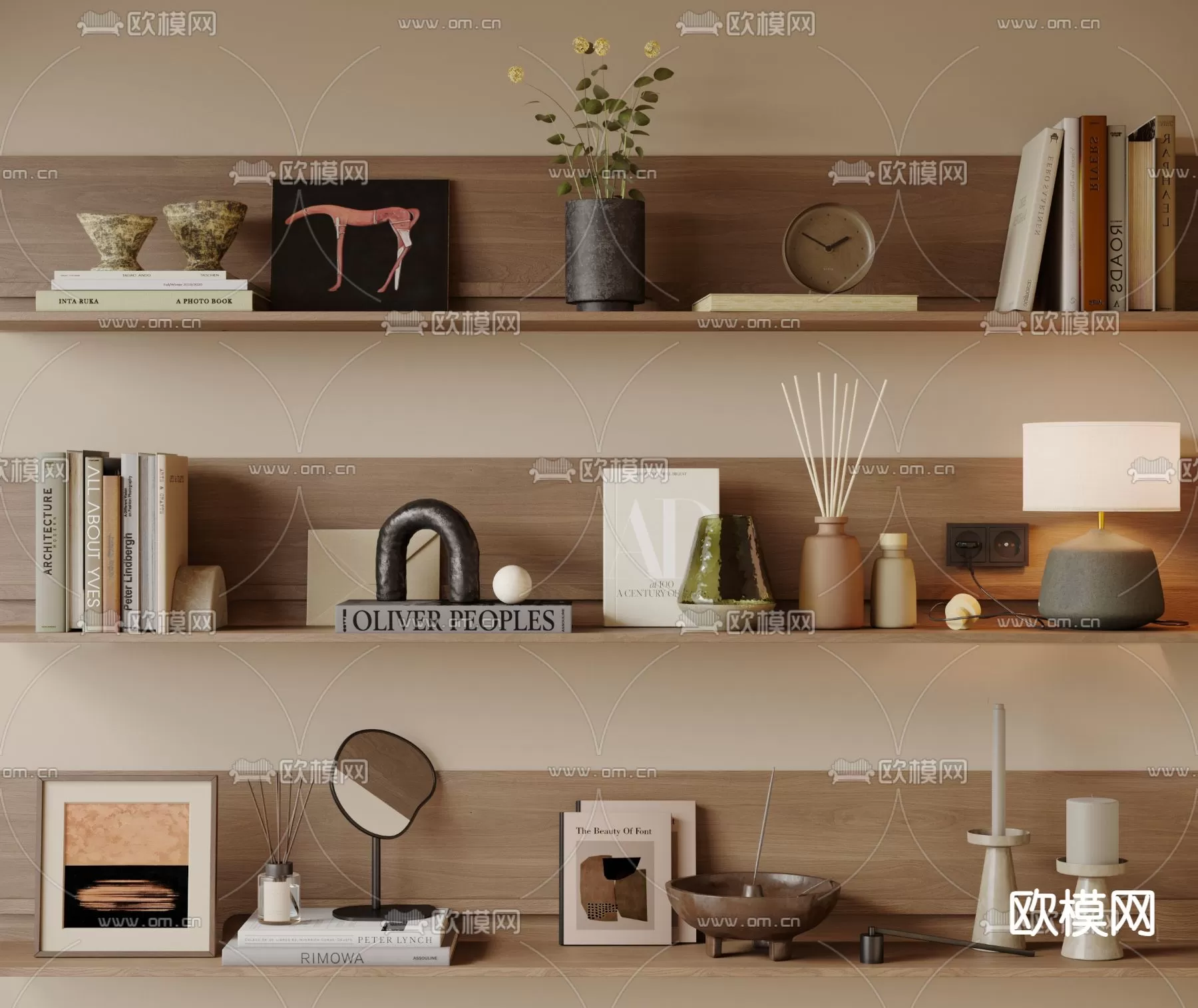 WABI SABI STYLE 3D MODELS – DECOR SETS – 0204