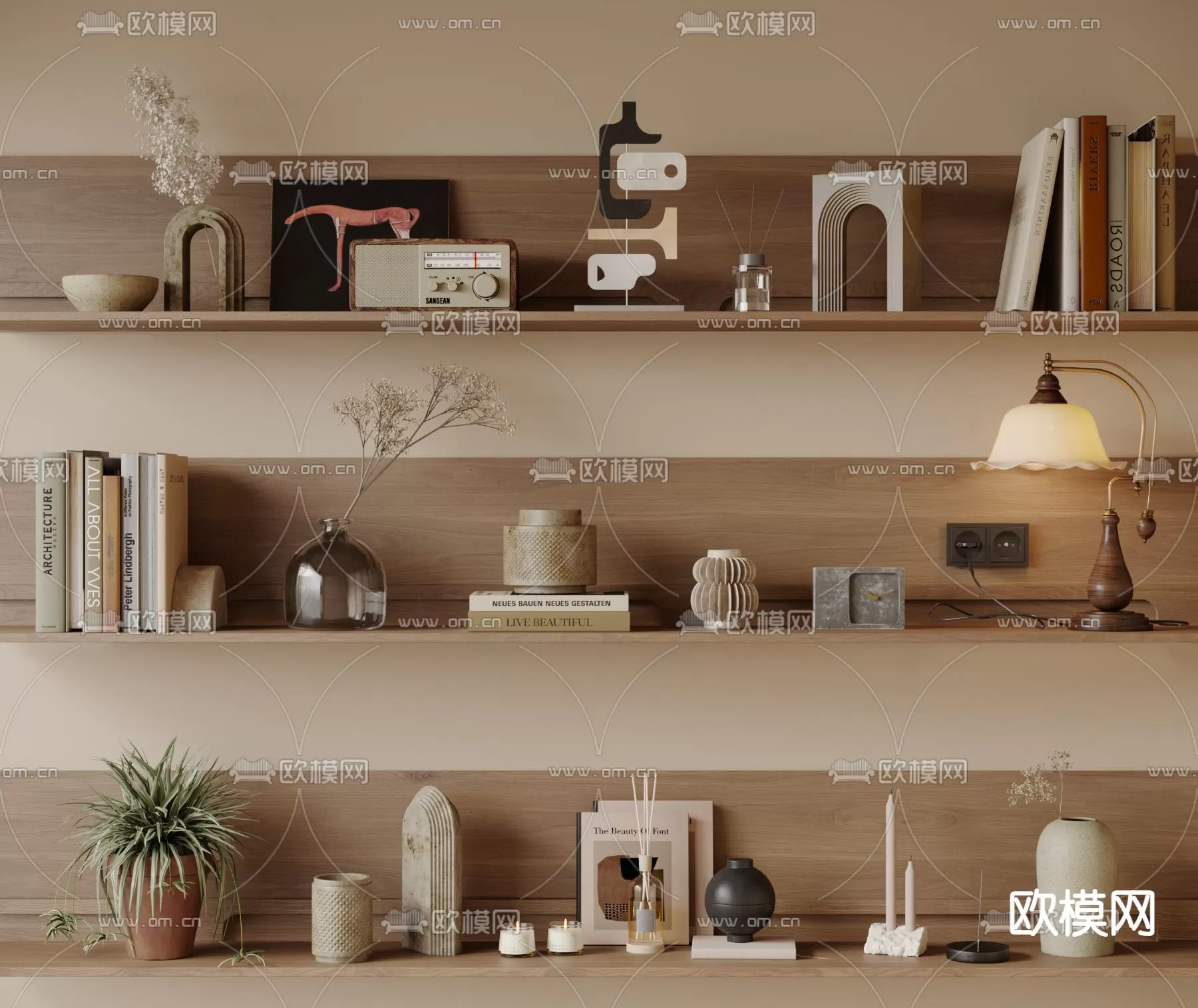 WABI SABI STYLE 3D MODELS – DECOR SETS – 0205