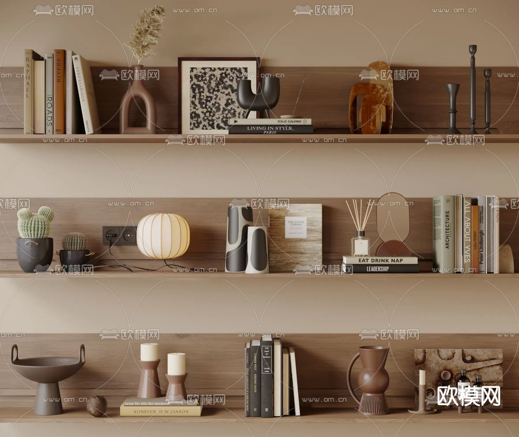 WABI SABI STYLE 3D MODELS – DECOR SETS – 0206