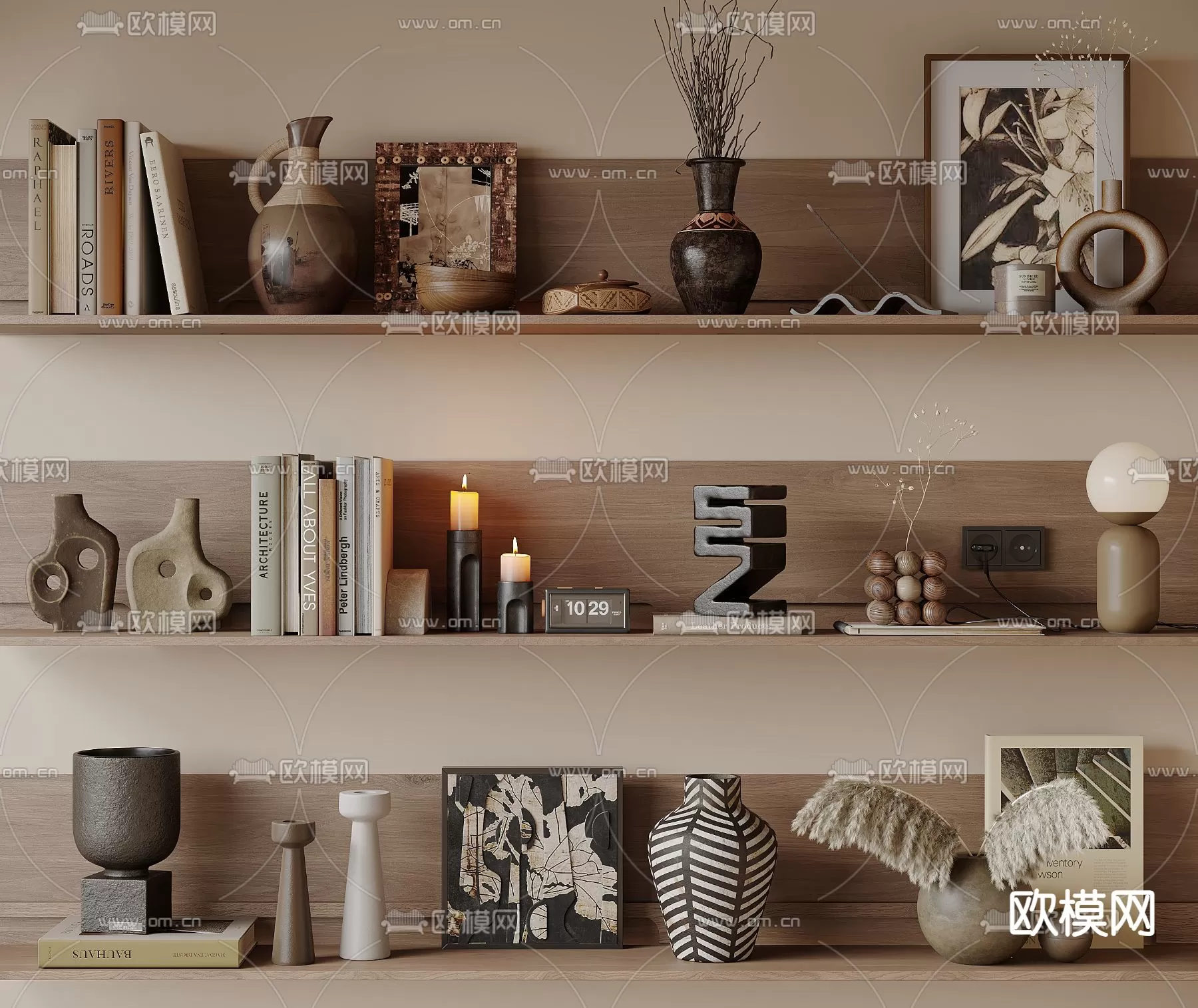 WABI SABI STYLE 3D MODELS – DECOR SETS – 0207