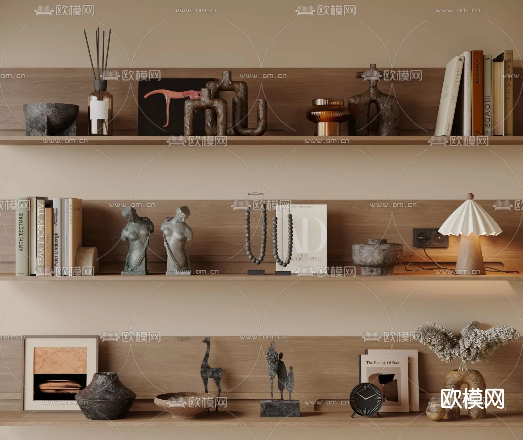 WABI SABI STYLE 3D MODELS – DECOR SETS – 0210