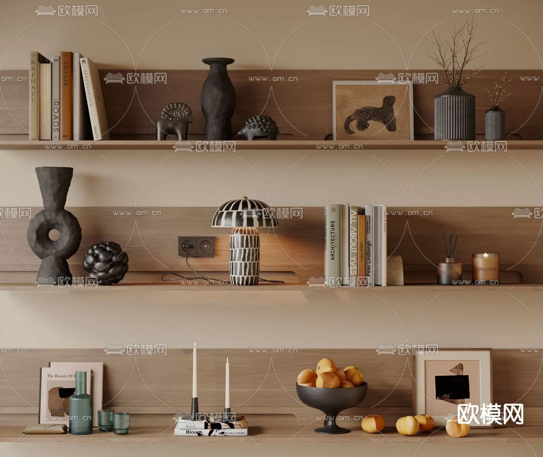 WABI SABI STYLE 3D MODELS – DECOR SETS – 0211