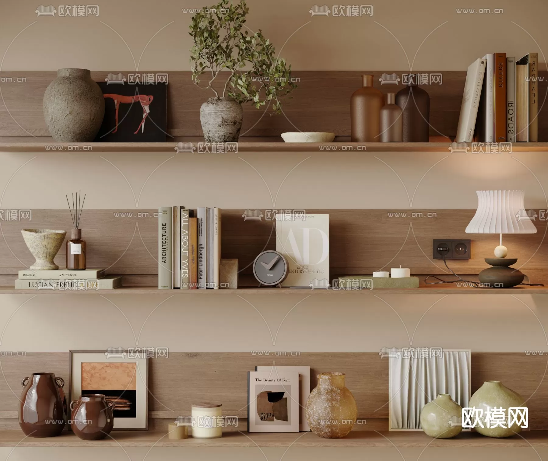 WABI SABI STYLE 3D MODELS – DECOR SETS – 0212