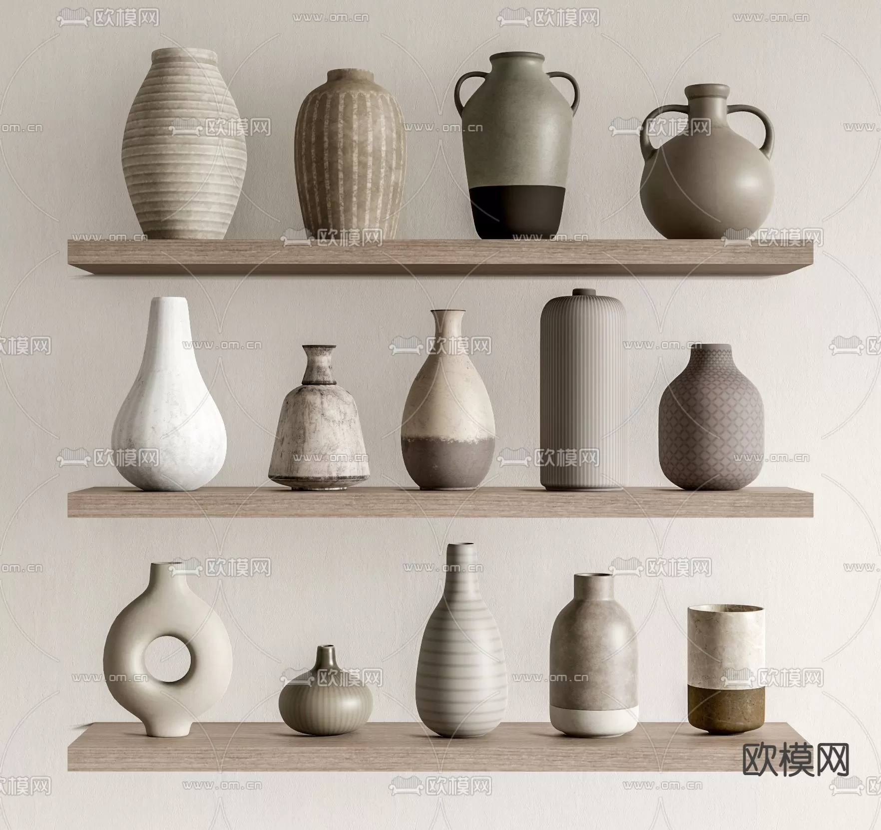 WABI SABI STYLE 3D MODELS – DECOR SETS – 0213