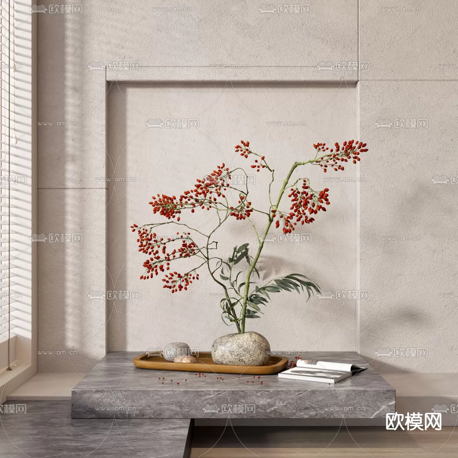 WABI SABI STYLE 3D MODELS – DECOR SETS – 0221