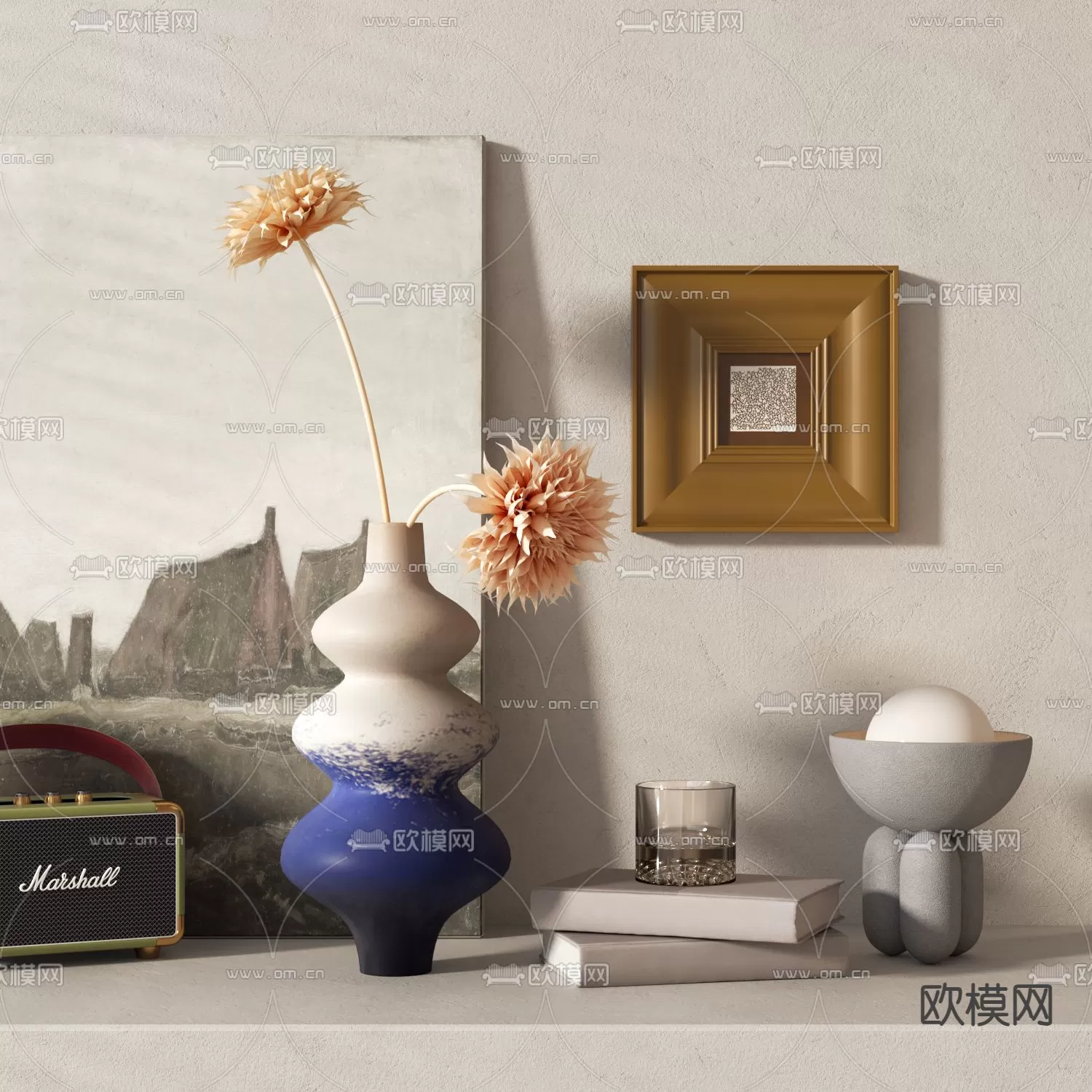 WABI SABI STYLE 3D MODELS – DECOR SETS – 0222