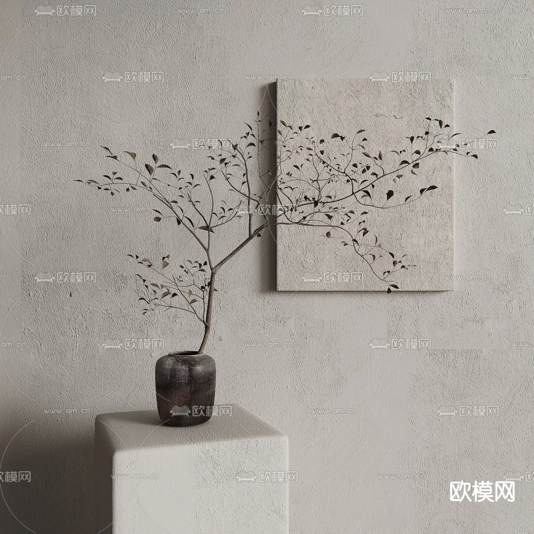 WABI SABI STYLE 3D MODELS – DECOR SETS – 0225
