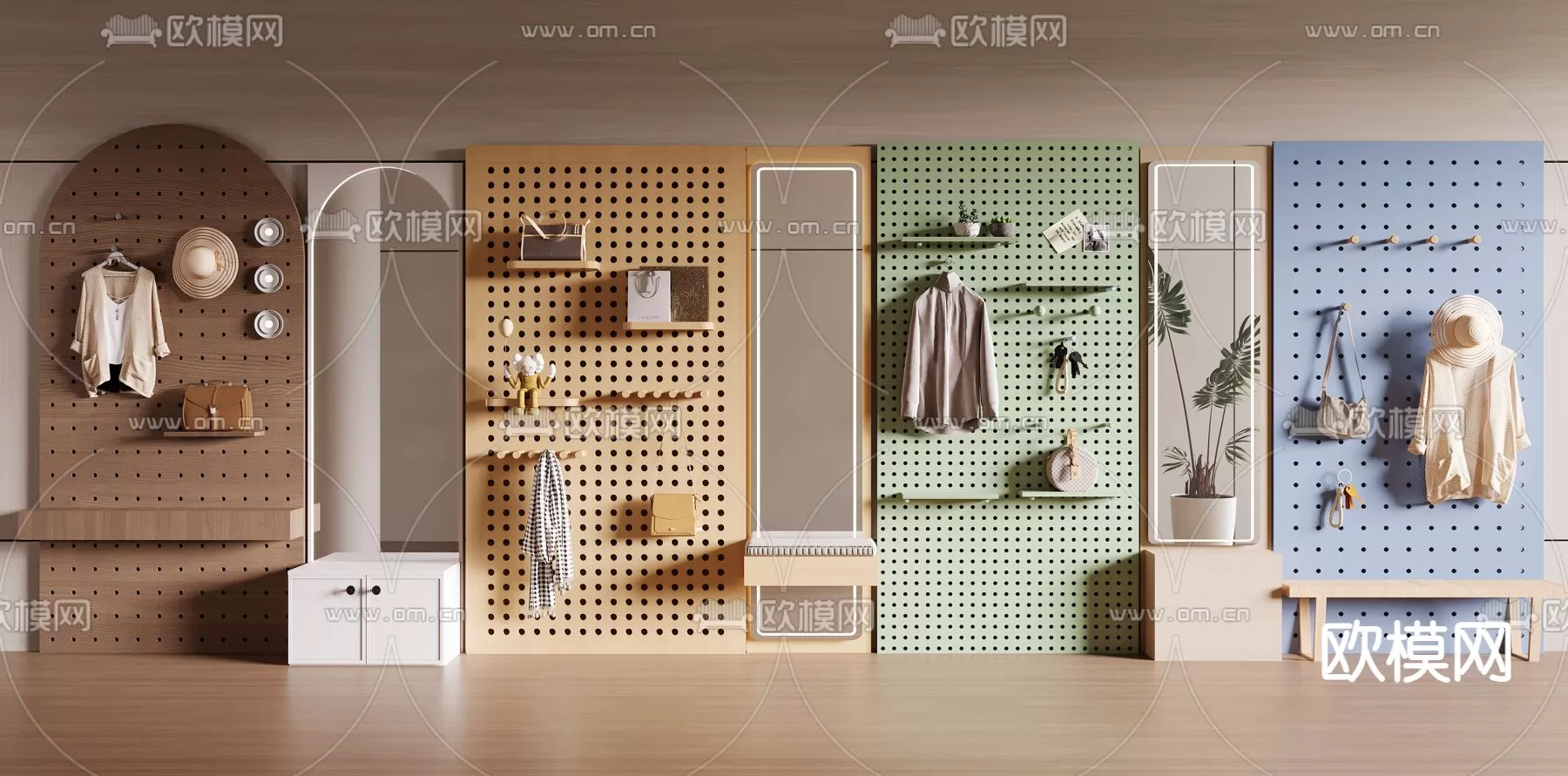 WABI SABI STYLE 3D MODELS – DECOR SETS – 0228