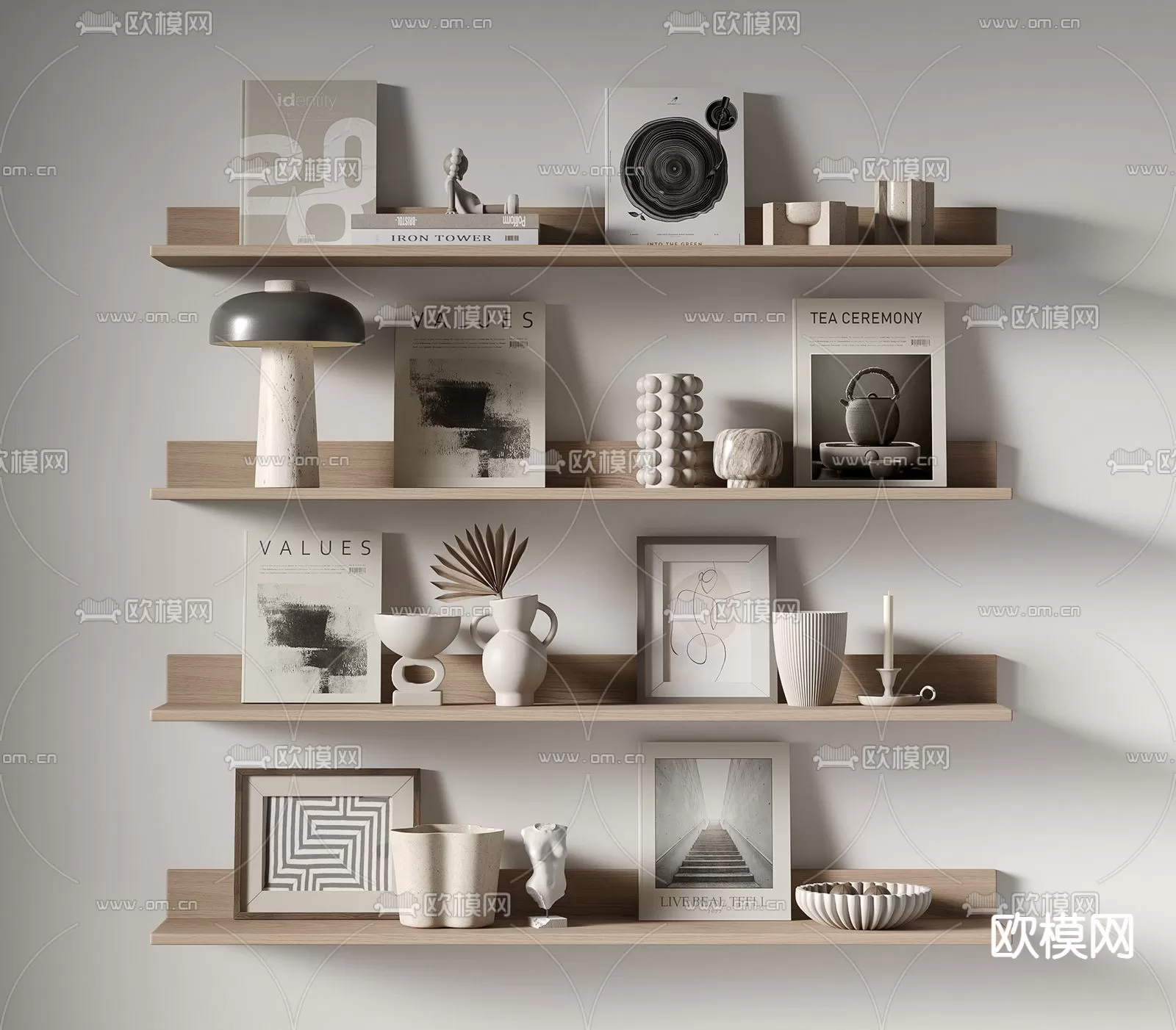 WABI SABI STYLE 3D MODELS – DECOR SETS – 0235