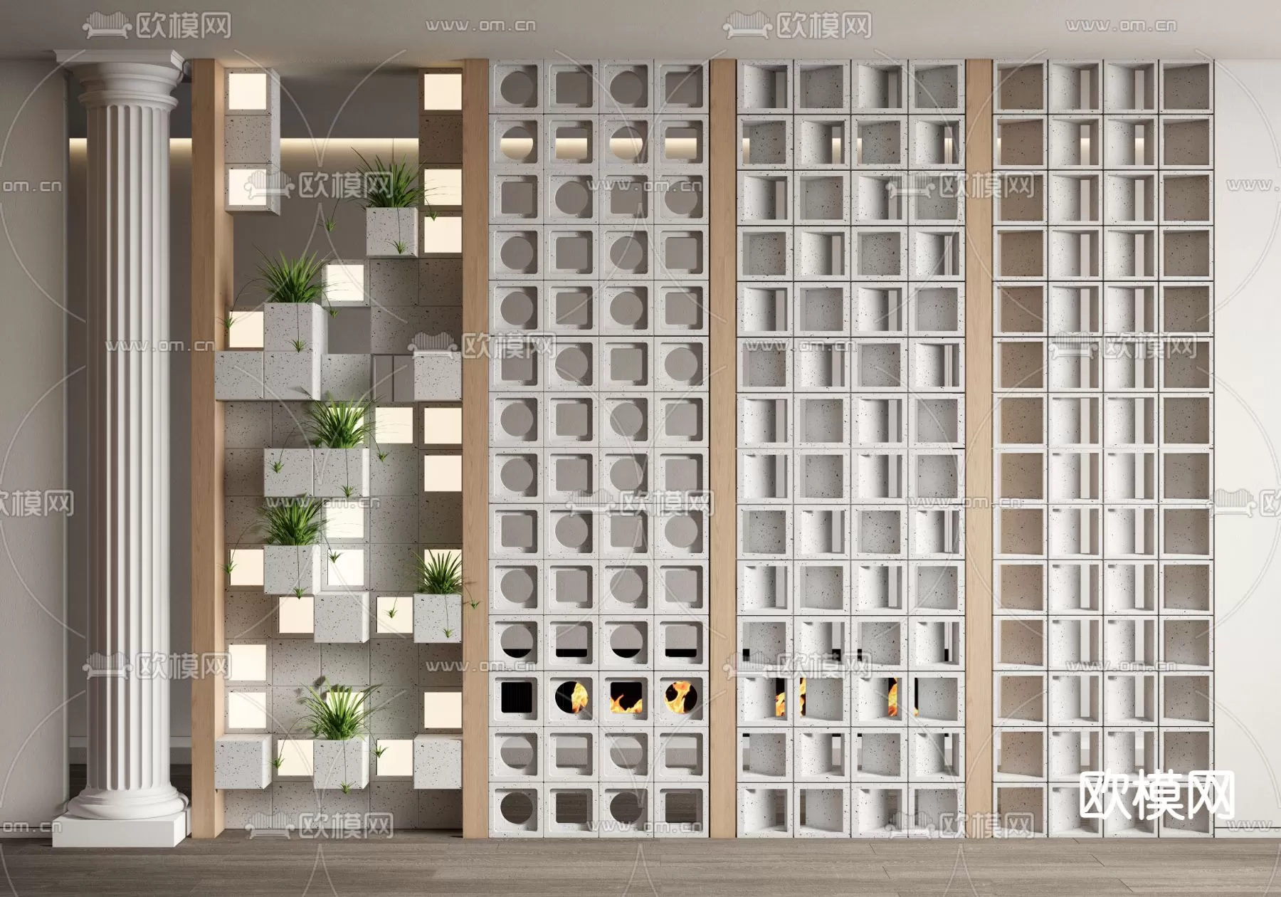 WABI SABI STYLE 3D MODELS – DECOR SETS – 0243