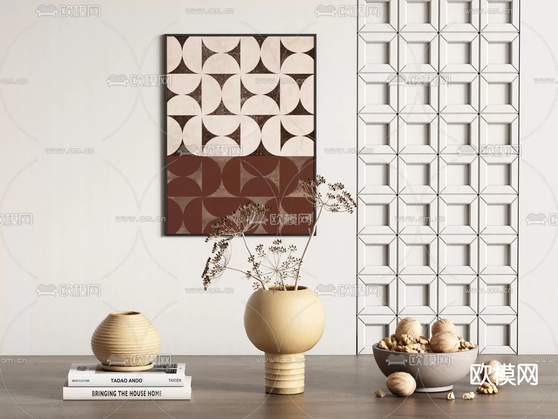 WABI SABI STYLE 3D MODELS – DECOR SETS – 0247