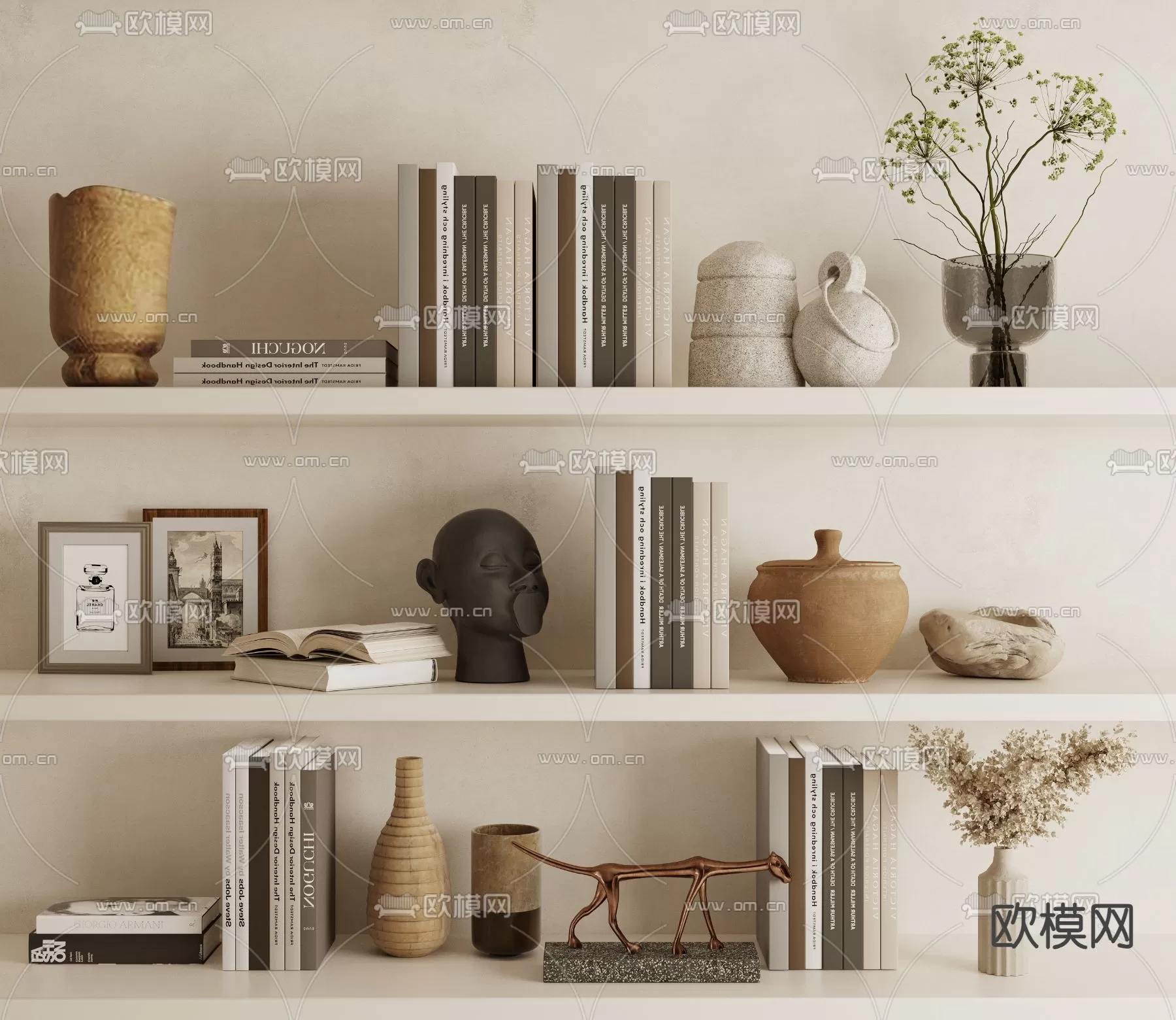 WABI SABI STYLE 3D MODELS – DECOR SETS – 0251