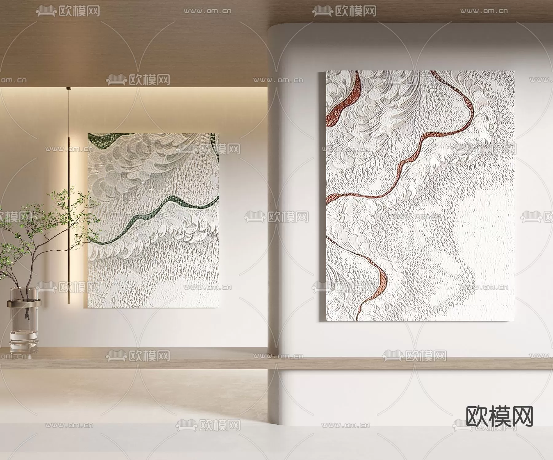 WABI SABI STYLE 3D MODELS – DECOR SETS – 0257