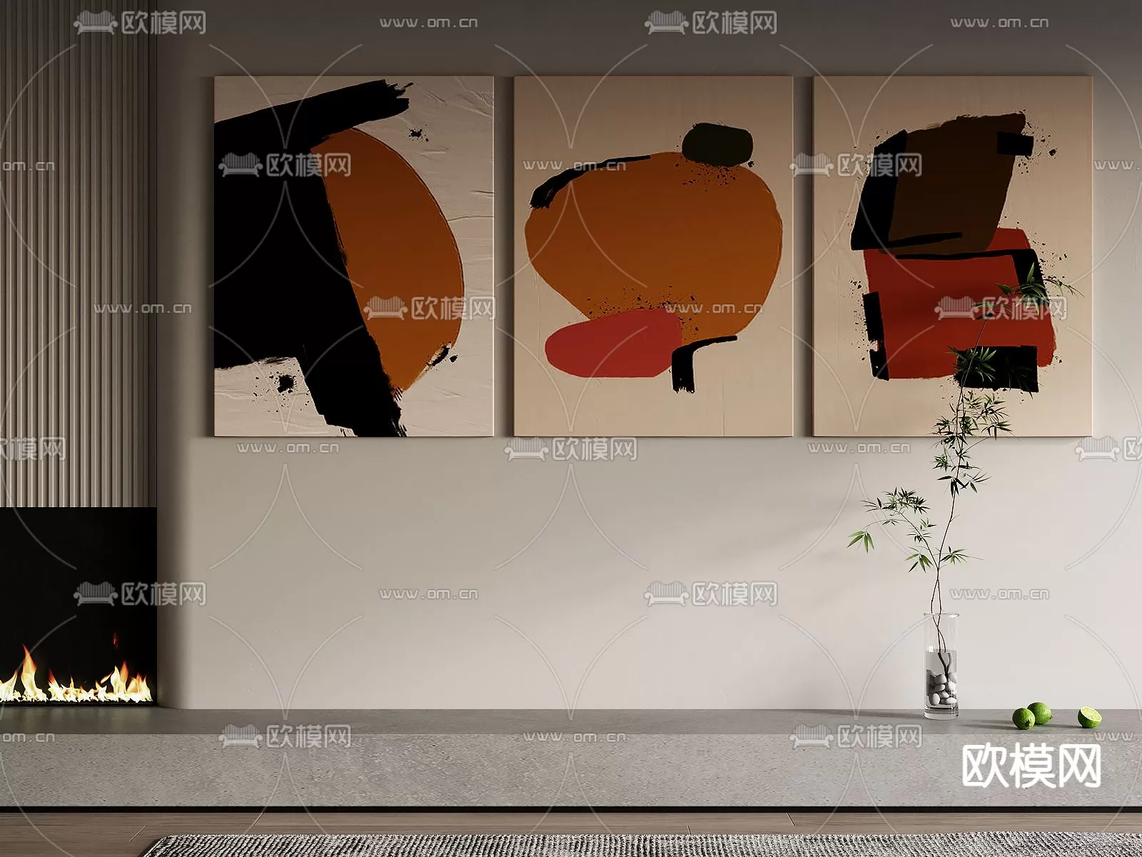 WABI SABI STYLE 3D MODELS – DECOR SETS – 0260