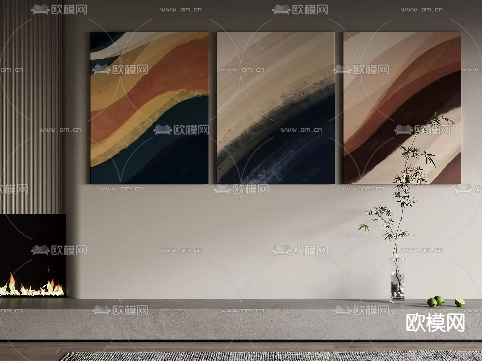 WABI SABI STYLE 3D MODELS – DECOR SETS – 0262