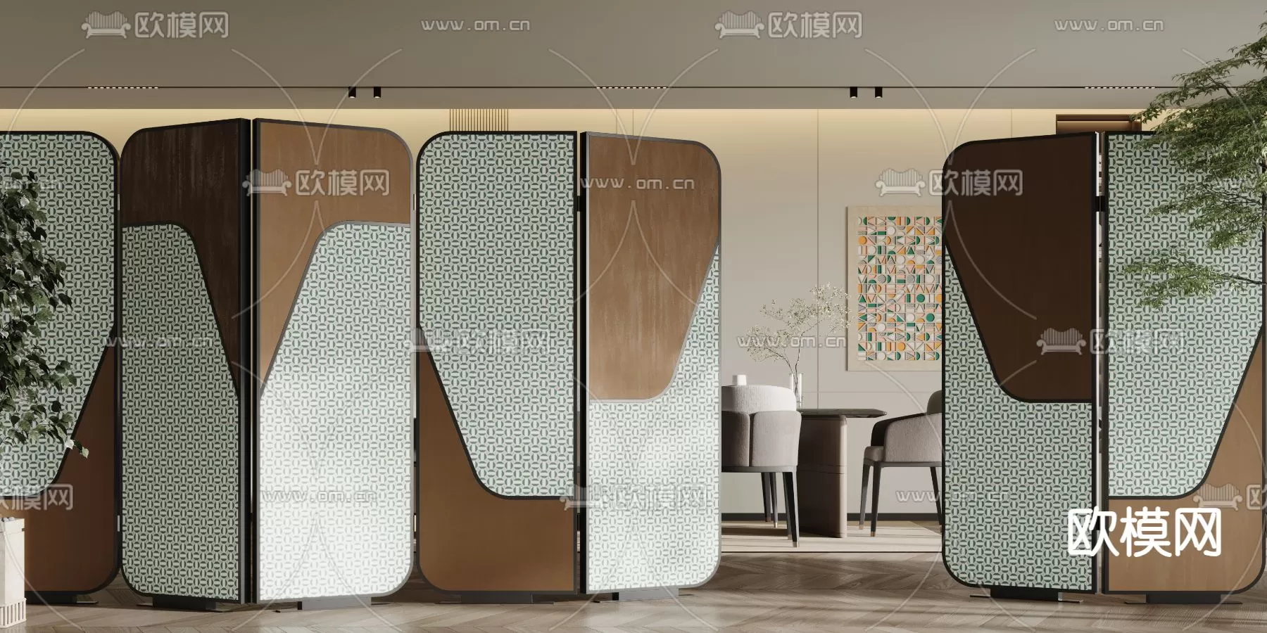 WABI SABI STYLE 3D MODELS – PANELS – 0032