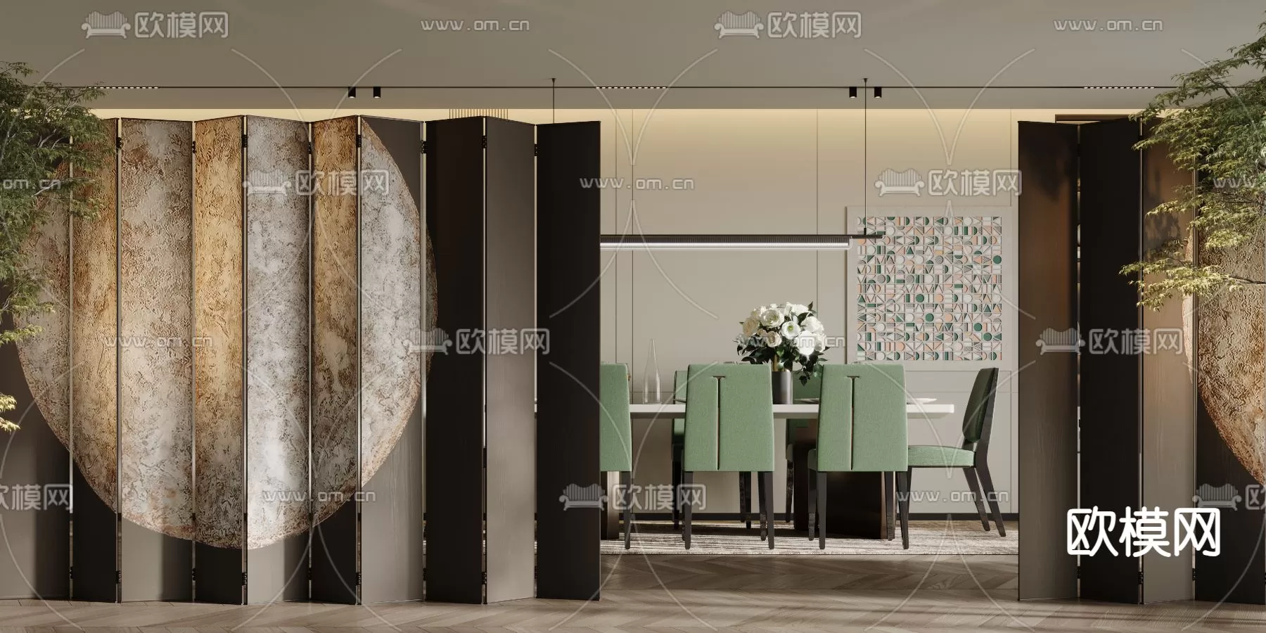 WABI SABI STYLE 3D MODELS – PANELS – 0033