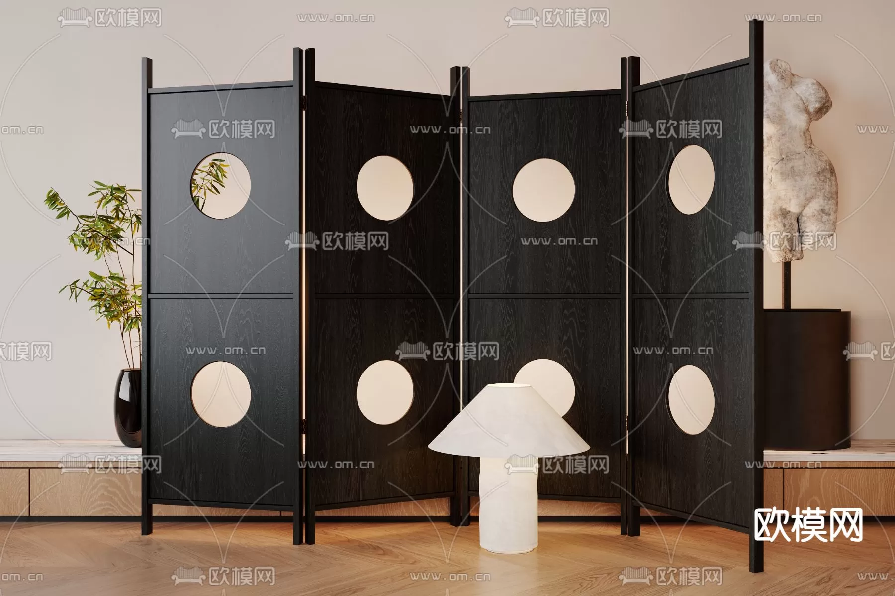 WABI SABI STYLE 3D MODELS – PANELS – 0054