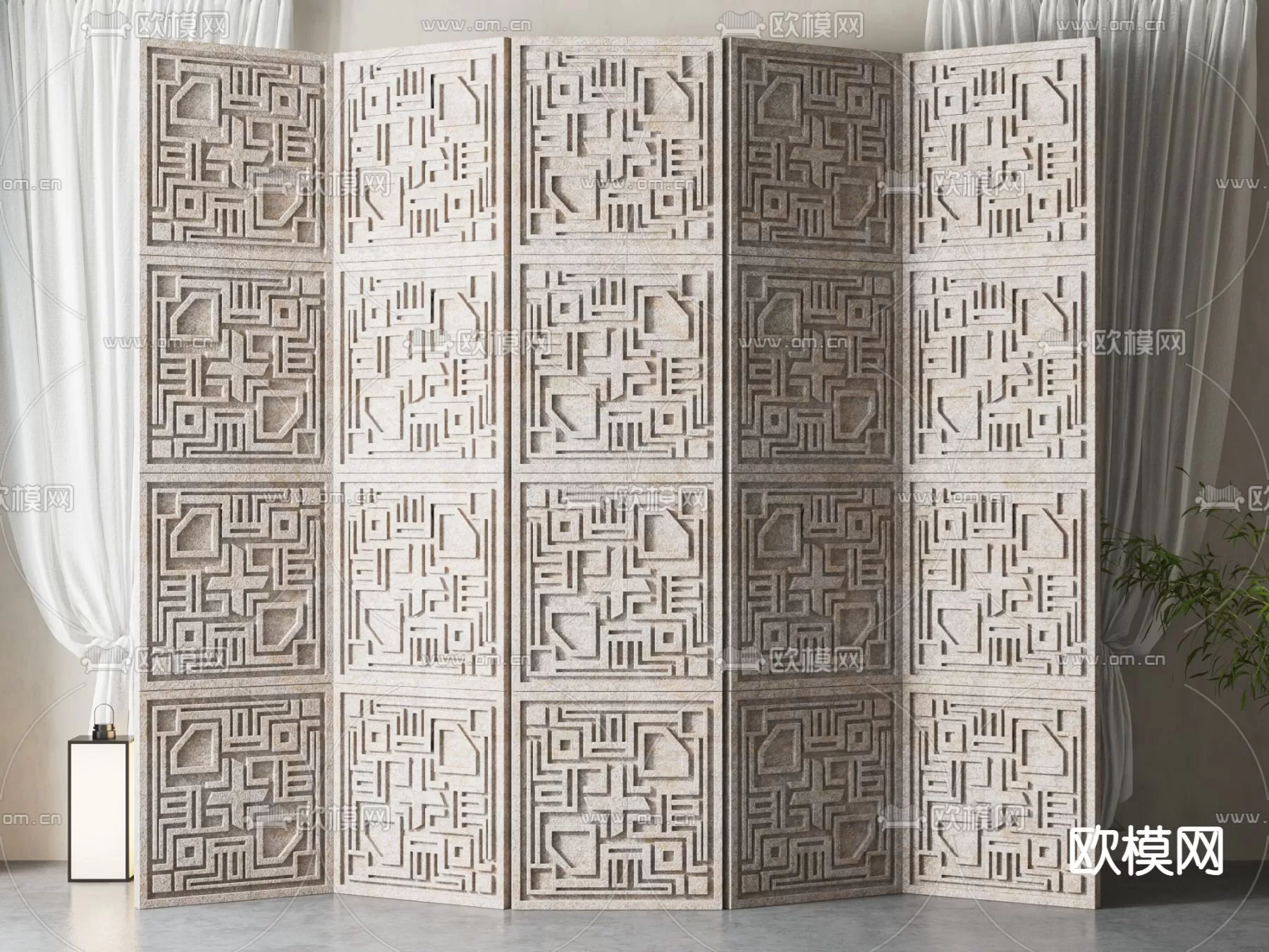 WABI SABI STYLE 3D MODELS – PANELS – 0057