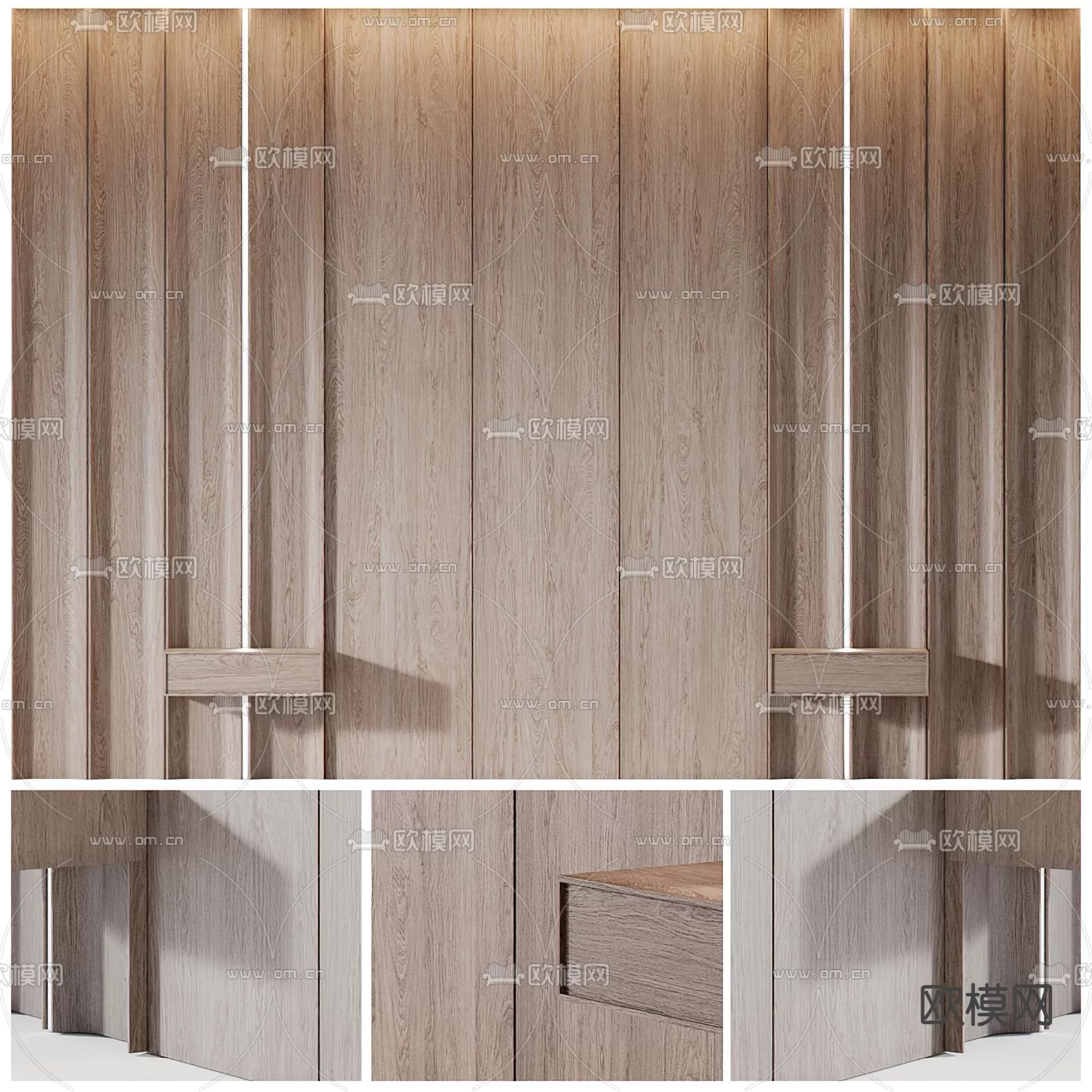 WABI SABI STYLE 3D MODELS – BED-PANELS – 0001