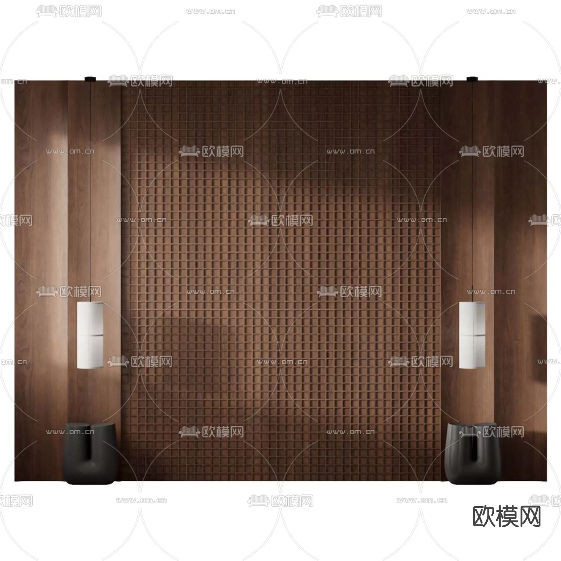 WABI SABI STYLE 3D MODELS – BED-PANELS – 0003