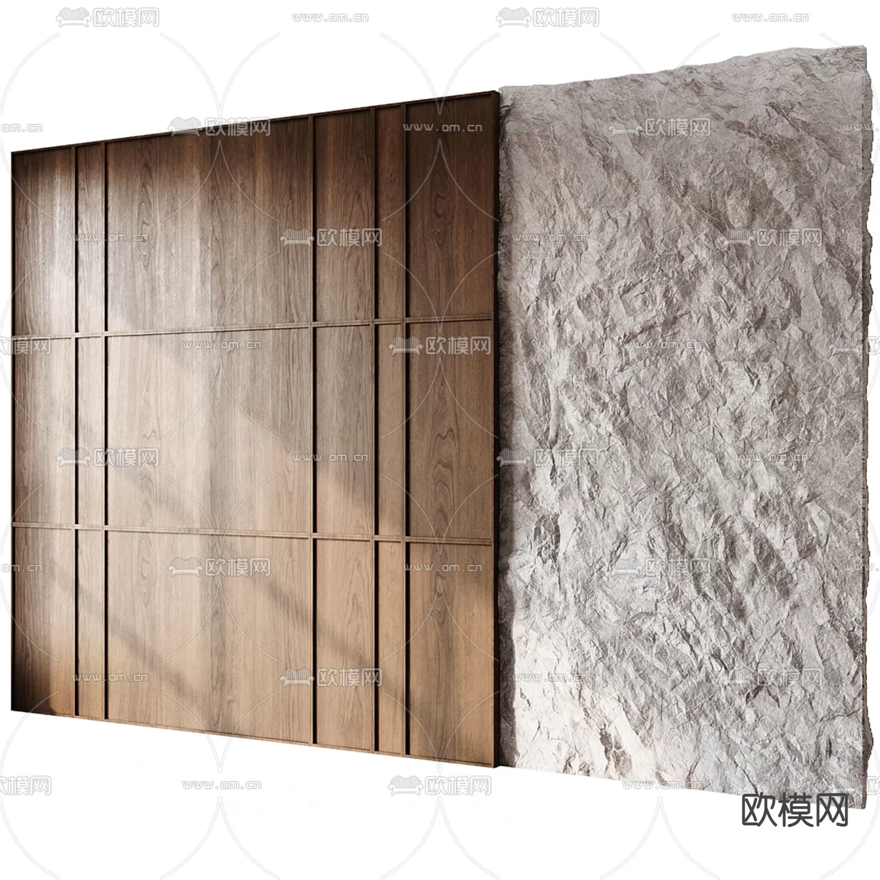 WABI SABI STYLE 3D MODELS – BED-PANELS – 0005