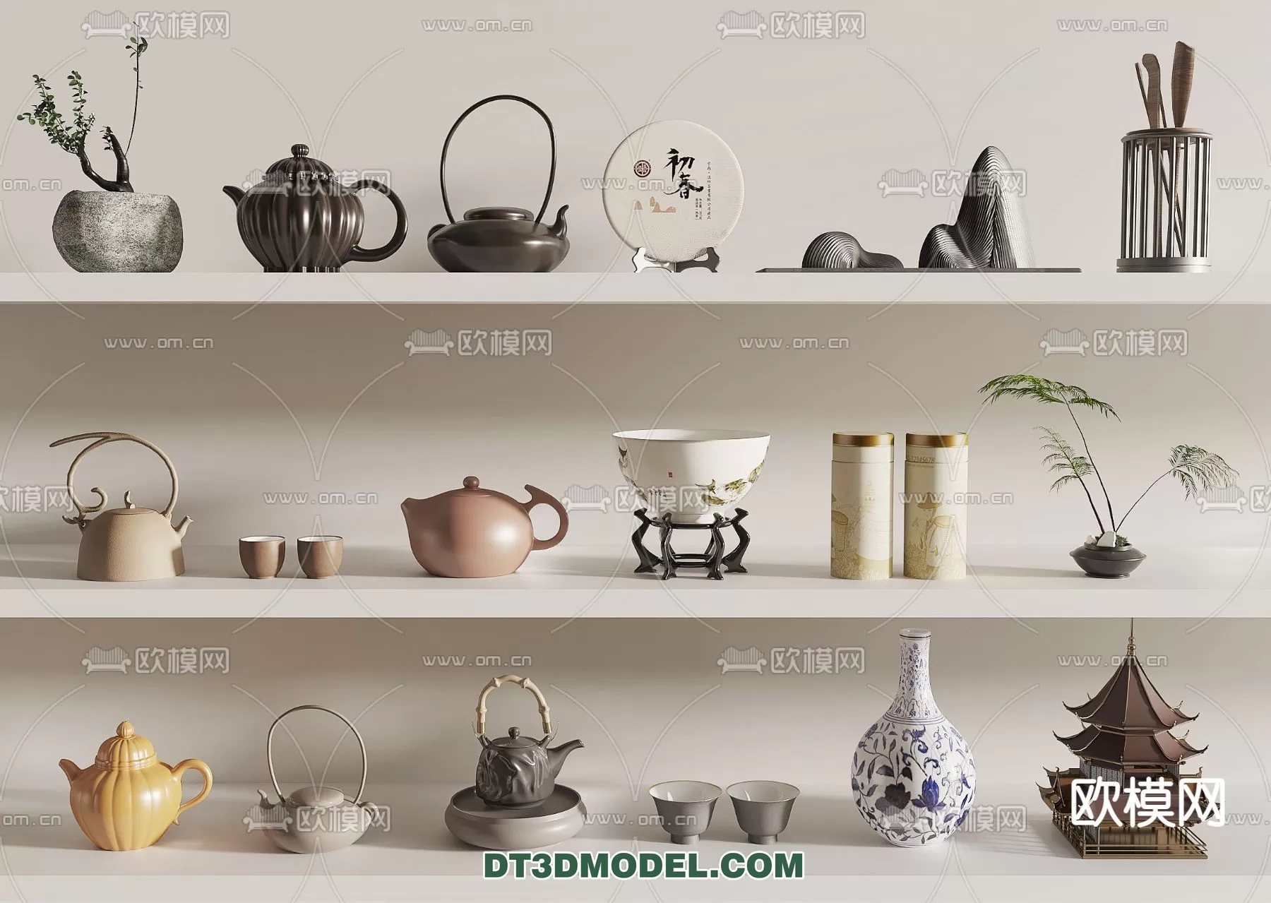 TEAPOT SET 3D MODELS – 038