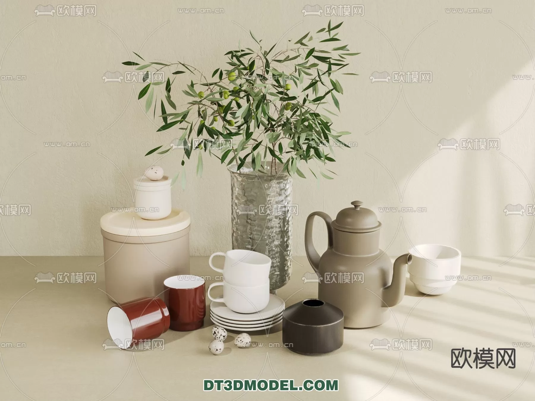 TEAPOT SET 3D MODELS – 054