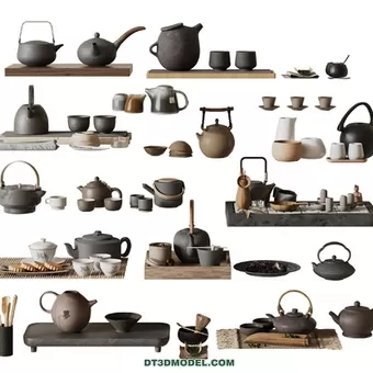 TEAPOT SET 3D MODELS – 076