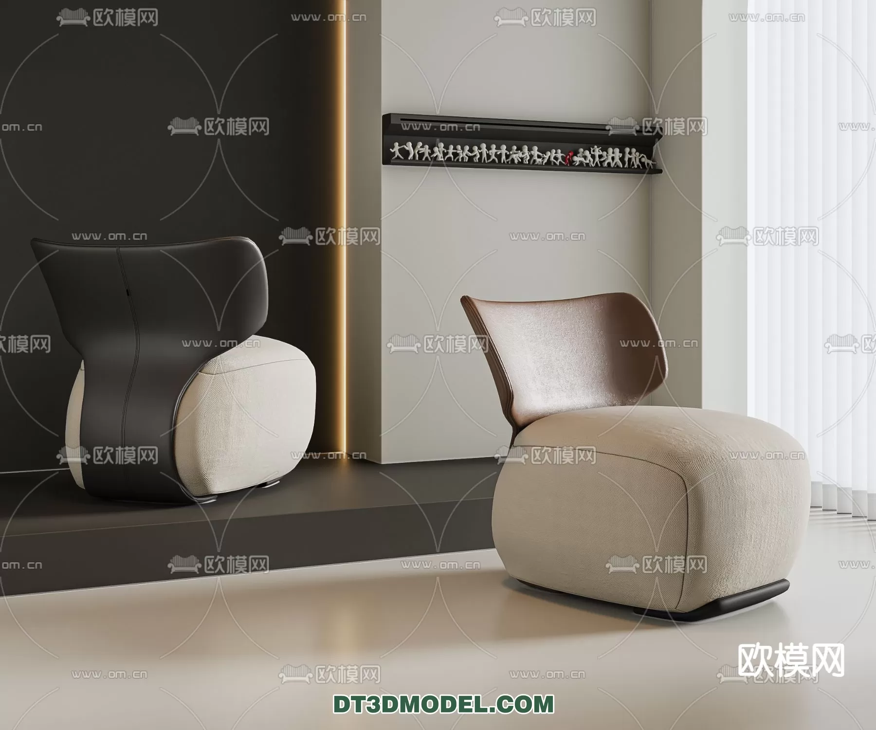 ARMCHAIR 3D MODELS – MODERN STYLE – 0066