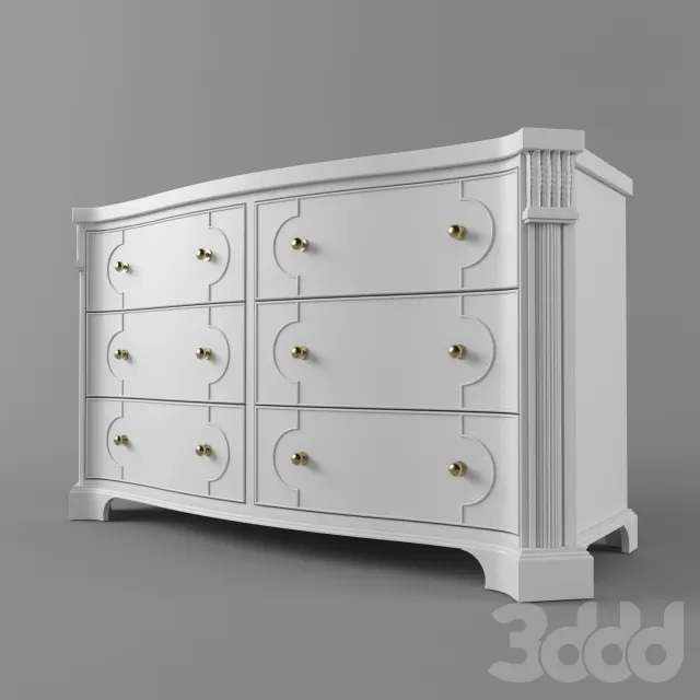 Charleston Regency-Island House Dresser in Ropemaker’s White – 210229
