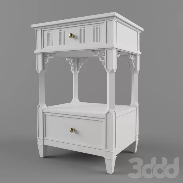 Charleston Regency-Palmetto Telephone Table in Ropemaker’s White – 210233