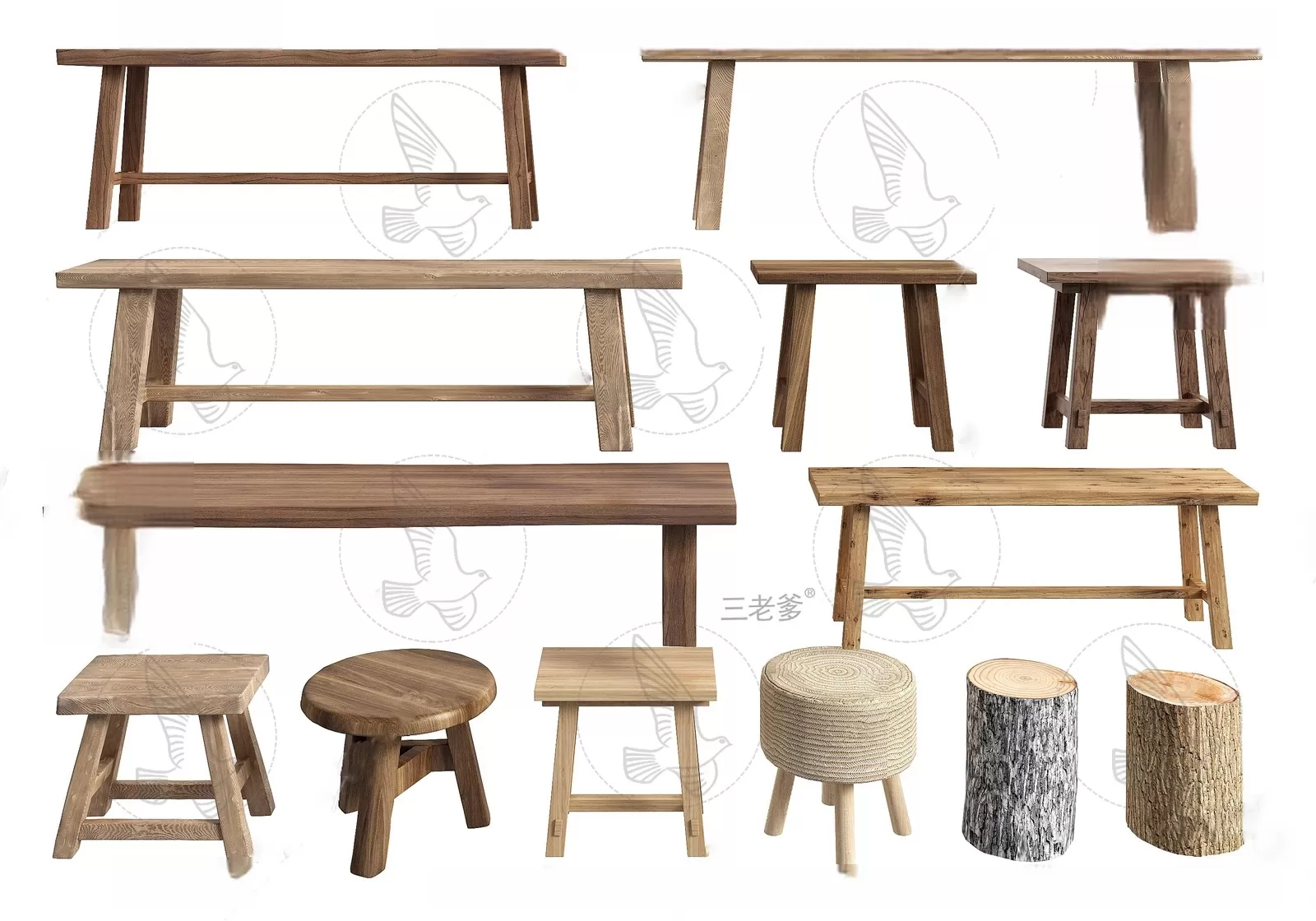 WOODEN – NATURAL – CHAIR 3D MODELS – 008