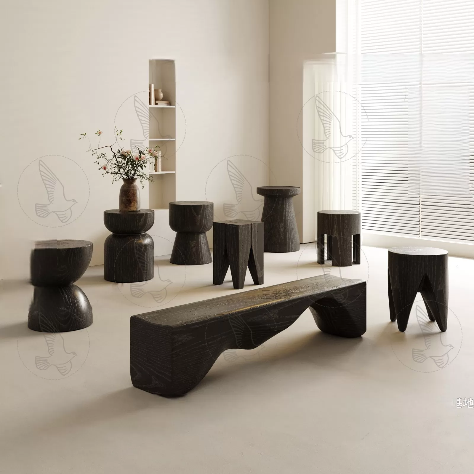 WOODEN – NATURAL – CHAIR 3D MODELS – 015