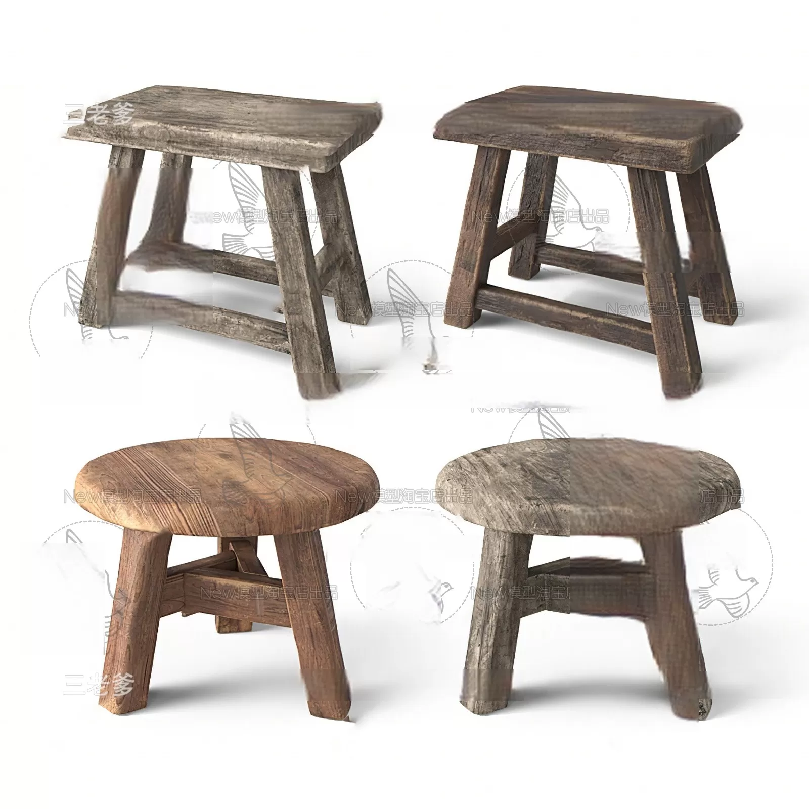WOODEN – NATURAL – CHAIR 3D MODELS – 016