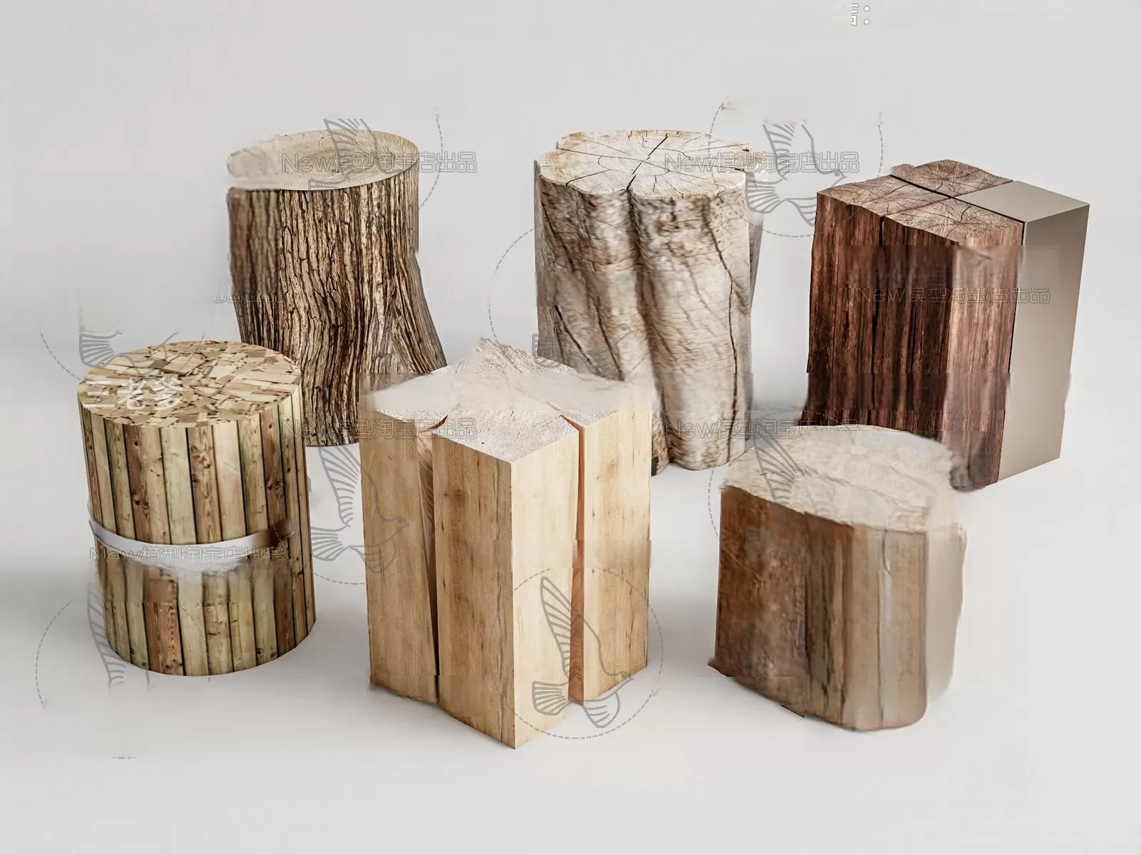 WOODEN – NATURAL – CHAIR 3D MODELS – 017