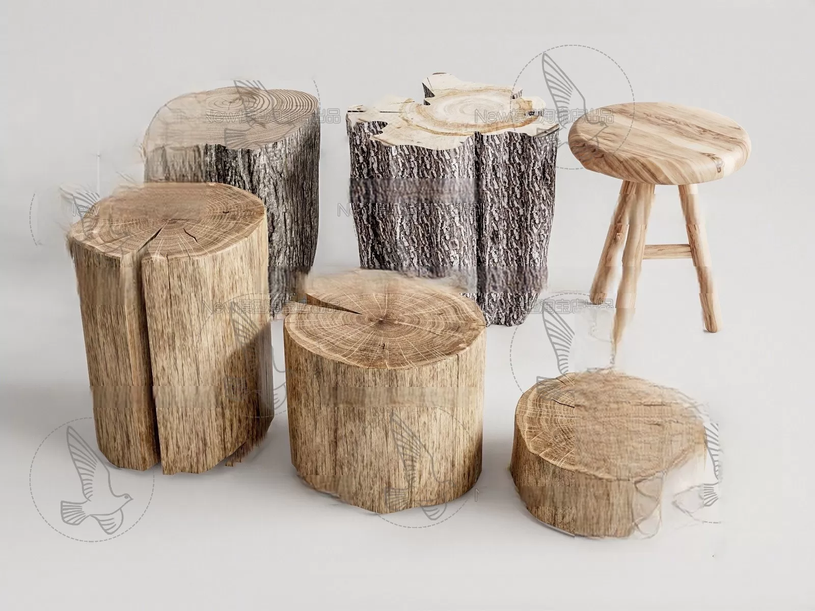 WOODEN – NATURAL – CHAIR 3D MODELS – 021